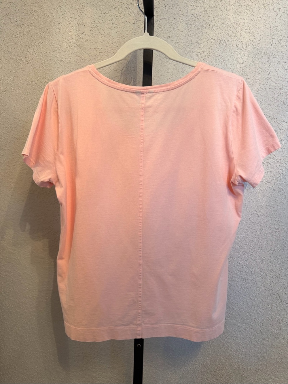 Ann Taylor Pima Cotton Scoop Neck Tee - Light Pink - Picture 4 of 5